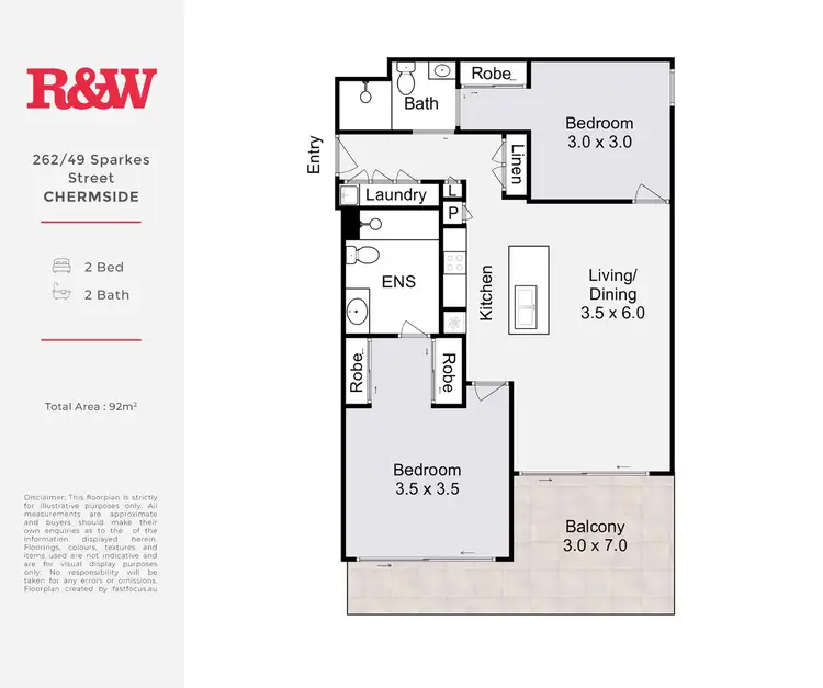 Floorplan of Homely apartment listing, 262/49-57 Sparkes Street, Chermside QLD 4032
