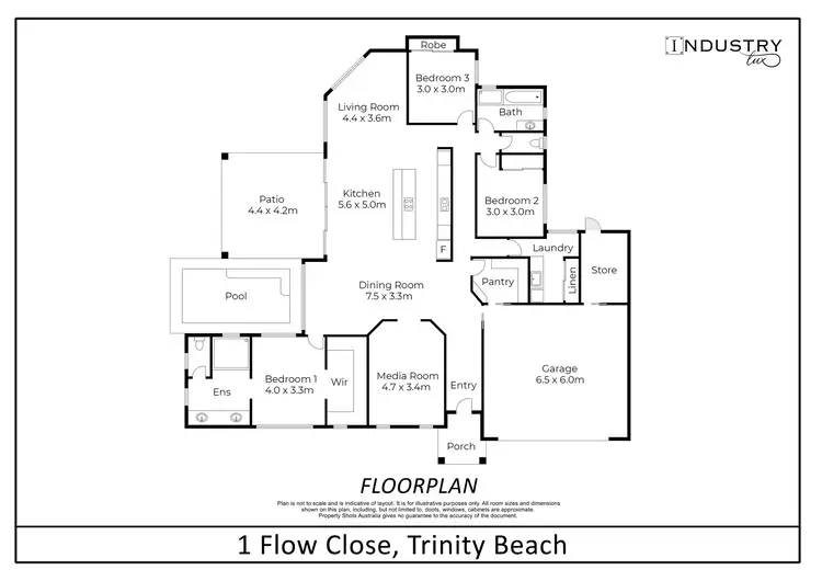 Floorplan of Homely house listing, 1 Flow Close, Trinity Beach QLD 4879
