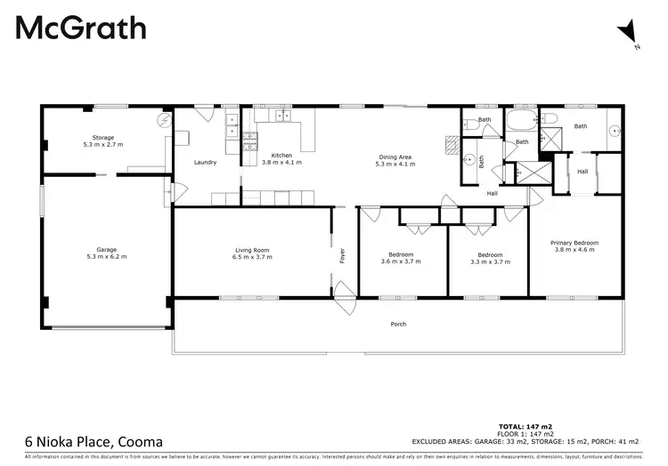 Floorplan of Homely house listing, 6 Nioka Place, Cooma NSW 2630