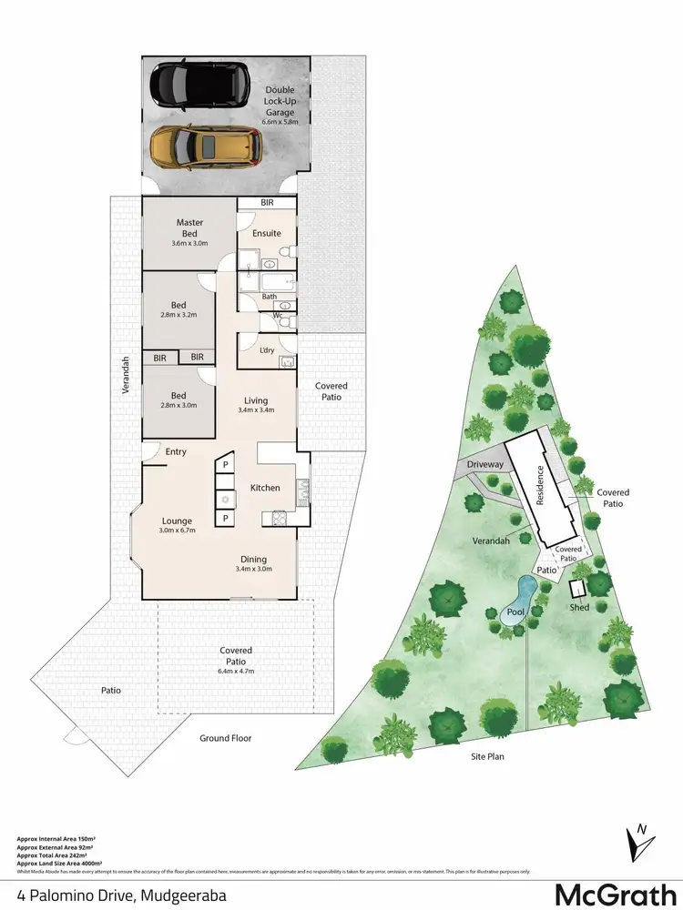 Floorplan of Homely house listing, 4 Palomino Drive, Mudgeeraba QLD 4213