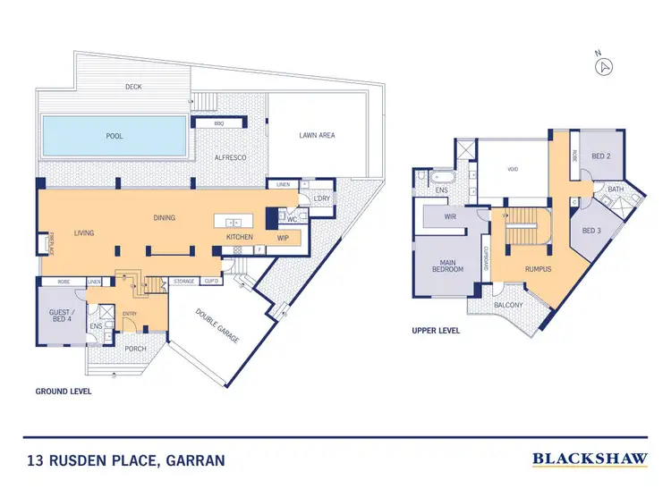 Floorplan of Homely house listing, 13 Rusden Place, Garran ACT 2605