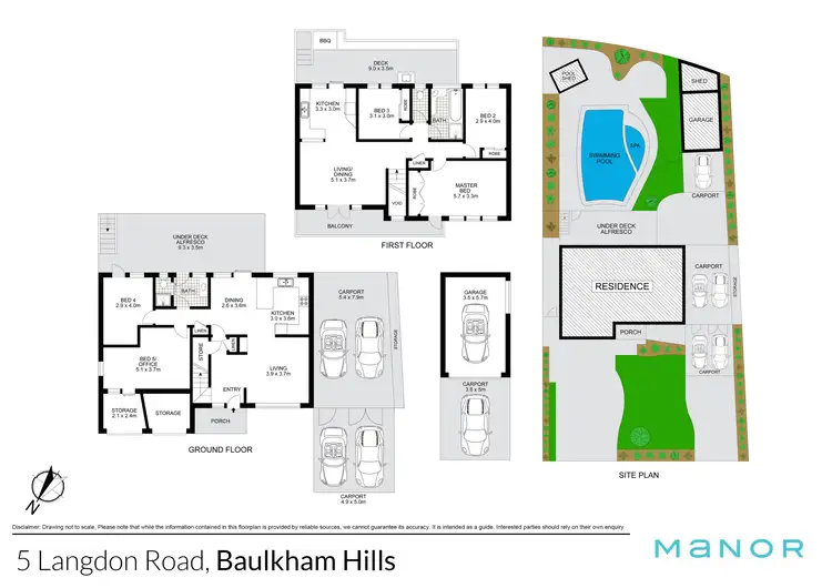 Floorplan of Homely house listing, 5 Langdon Road, Baulkham Hills NSW 2153