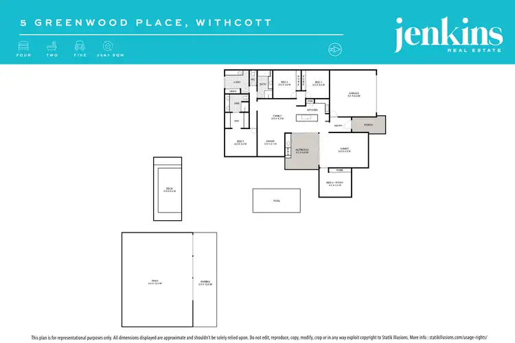 Floorplan of Homely house listing, 5 Greenwood Place, Withcott QLD 4352