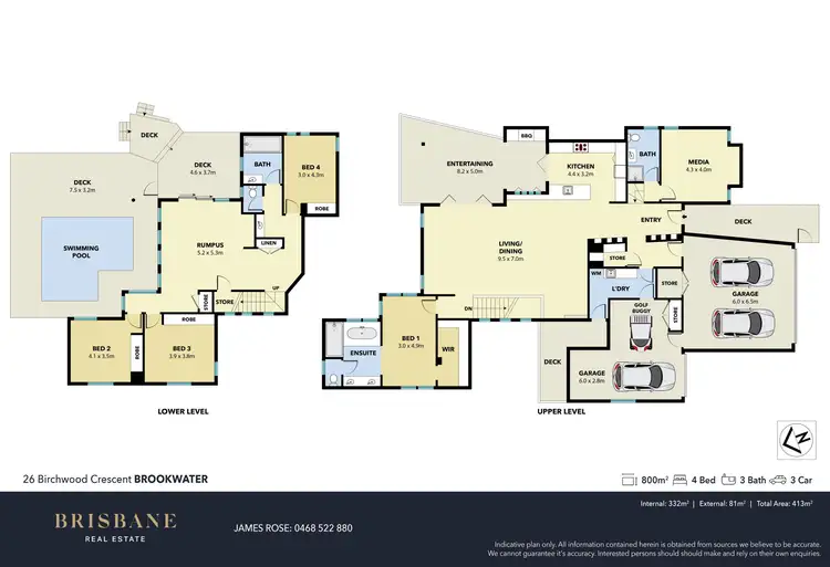 Floorplan of Homely house listing, 26 Birchwood Crescent, Brookwater QLD 4300