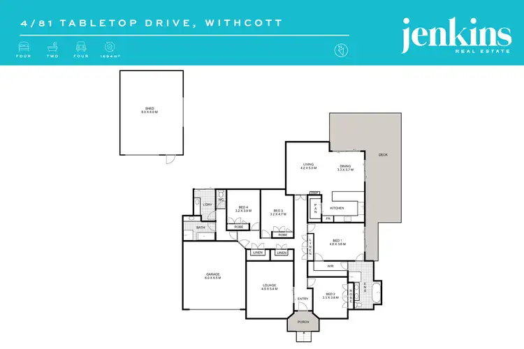 Floorplan of Homely house listing, 4/81 Tabletop Drive, Withcott QLD 4352