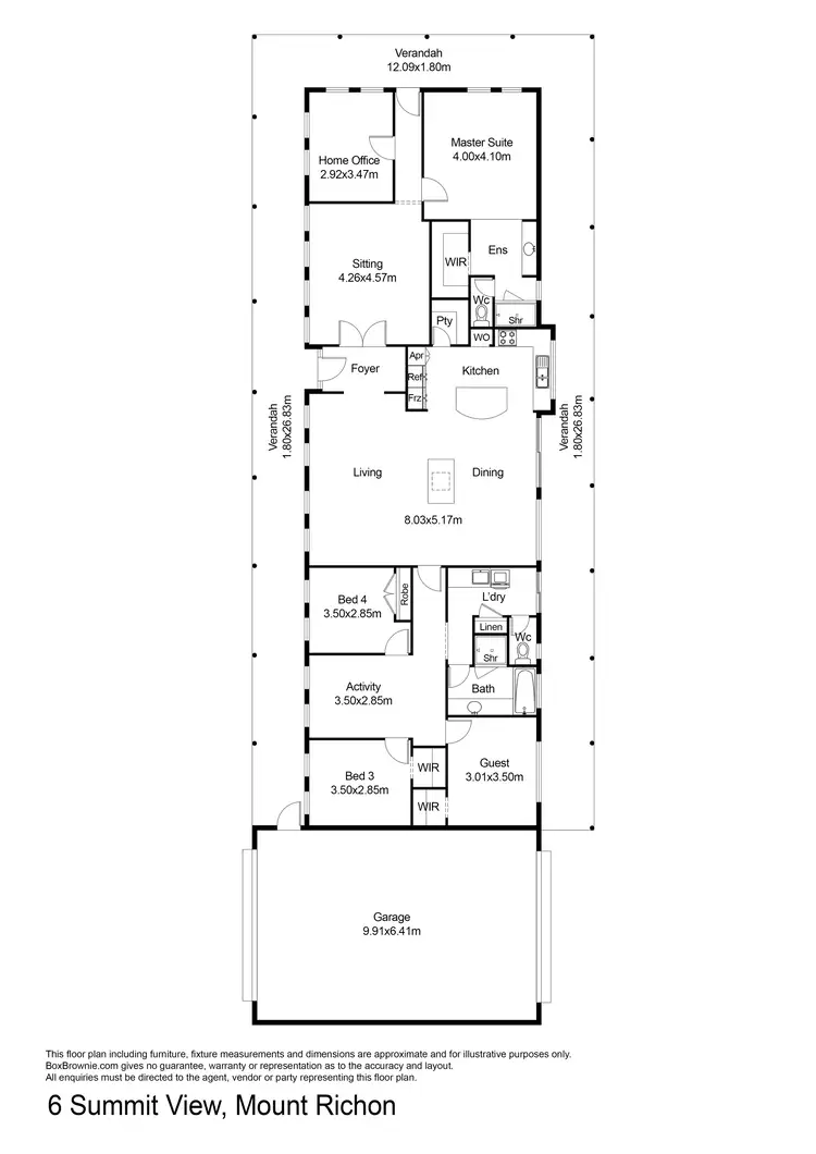 Floorplan of Homely house listing, 6 Summit View, Mount Richon WA 6112