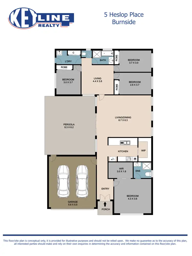 Floorplan of Homely house listing, 5 Heslop Place, Burnside QLD 4560