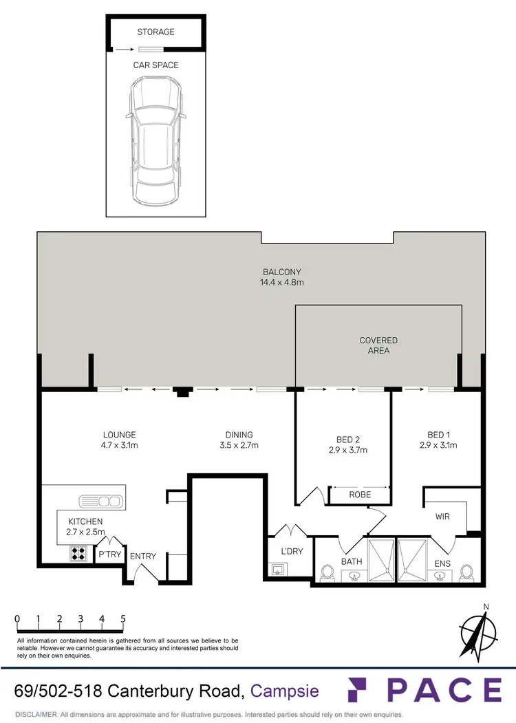 Floorplan of Homely apartment listing, 69/502-518 Canterbury Road, Campsie NSW 2194