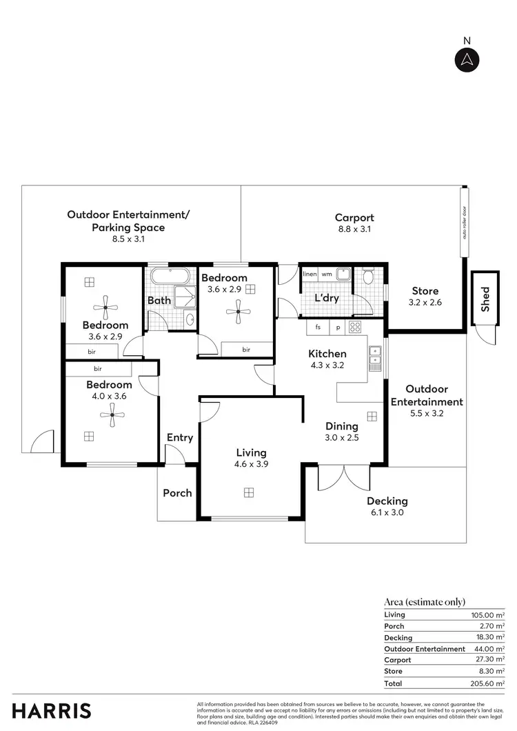 Floorplan of Homely house listing, 16 Westmoreland Road, Grange SA 5022