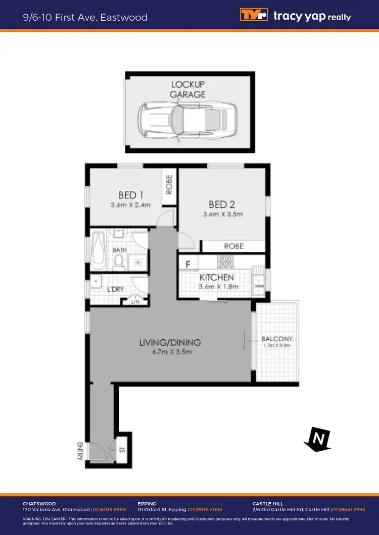 Floorplan of Homely apartment listing, 9/6-10 First Avenue, Eastwood NSW 2122