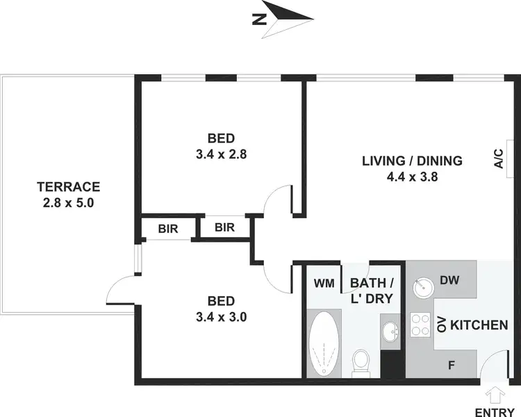 Floorplan of Homely apartment listing, 101/2-9 Finlay Place, Carlton VIC 3053