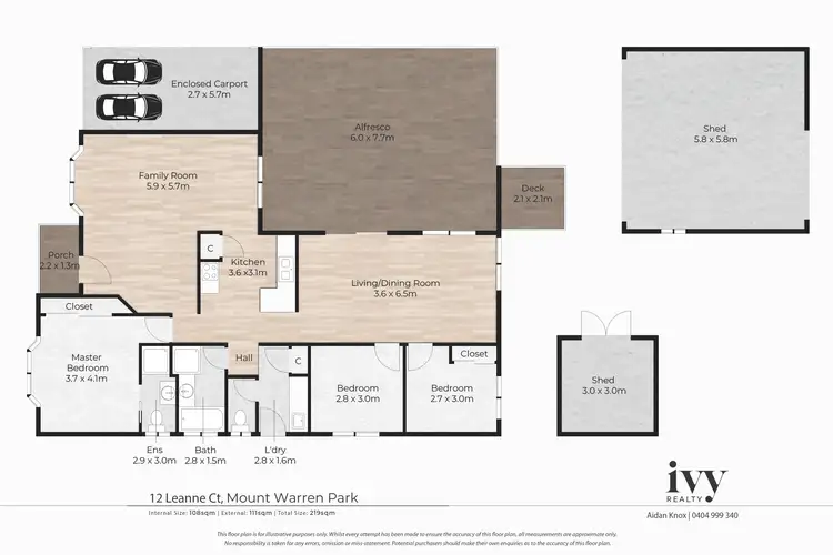 Floorplan of Homely house listing, 12 Leanne Court, Mount Warren Park QLD 4207