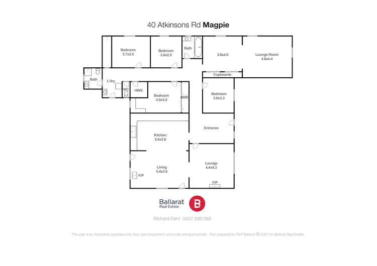 Floorplan of Homely house listing, 40 Atkinsons Road, Magpie VIC 3352