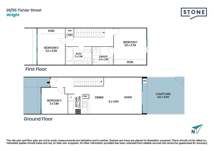 Floorplan of Homely townhouse listing, 26/55 Tishler Street, Wright ACT 2611