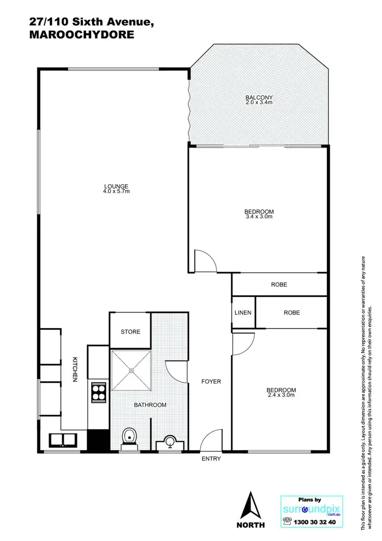 Floorplan of Homely unit listing, 27/110 Sixth Avenue, Maroochydore QLD 4558