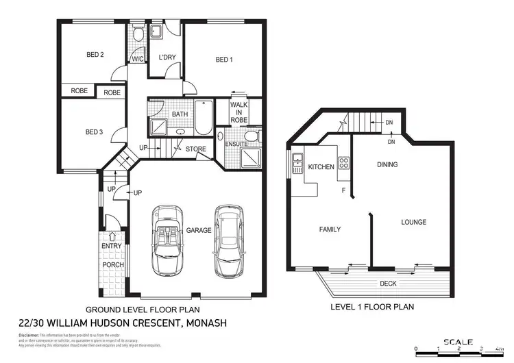 Floorplan of Homely townhouse listing, 22/30 William Hudson Crescent, Monash ACT 2904