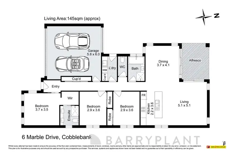 Floorplan of Homely house listing, 6 Marble Drive, Cobblebank VIC 3338
