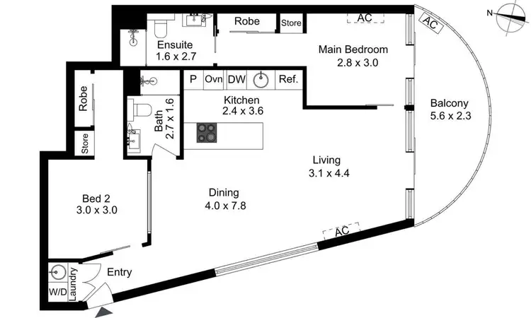 Floorplan of Homely apartment listing, Level 15/1501/120 Eastern Valley Way, Belconnen ACT 2617