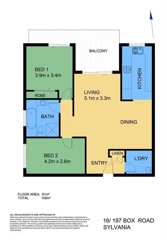 Floorplan of Homely unit listing, 16/197-199 Box Road, Sylvania NSW 2224