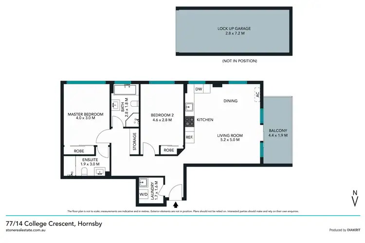 Floorplan of Homely apartment listing, 77/14-18 College Crescent, Hornsby NSW 2077