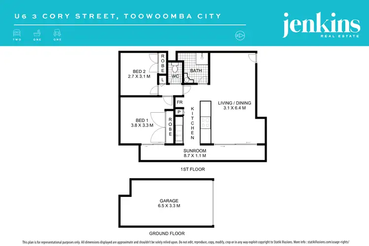 Floorplan of Homely unit listing, Level 1/6/3 Cory Street, Toowoomba City QLD 4350