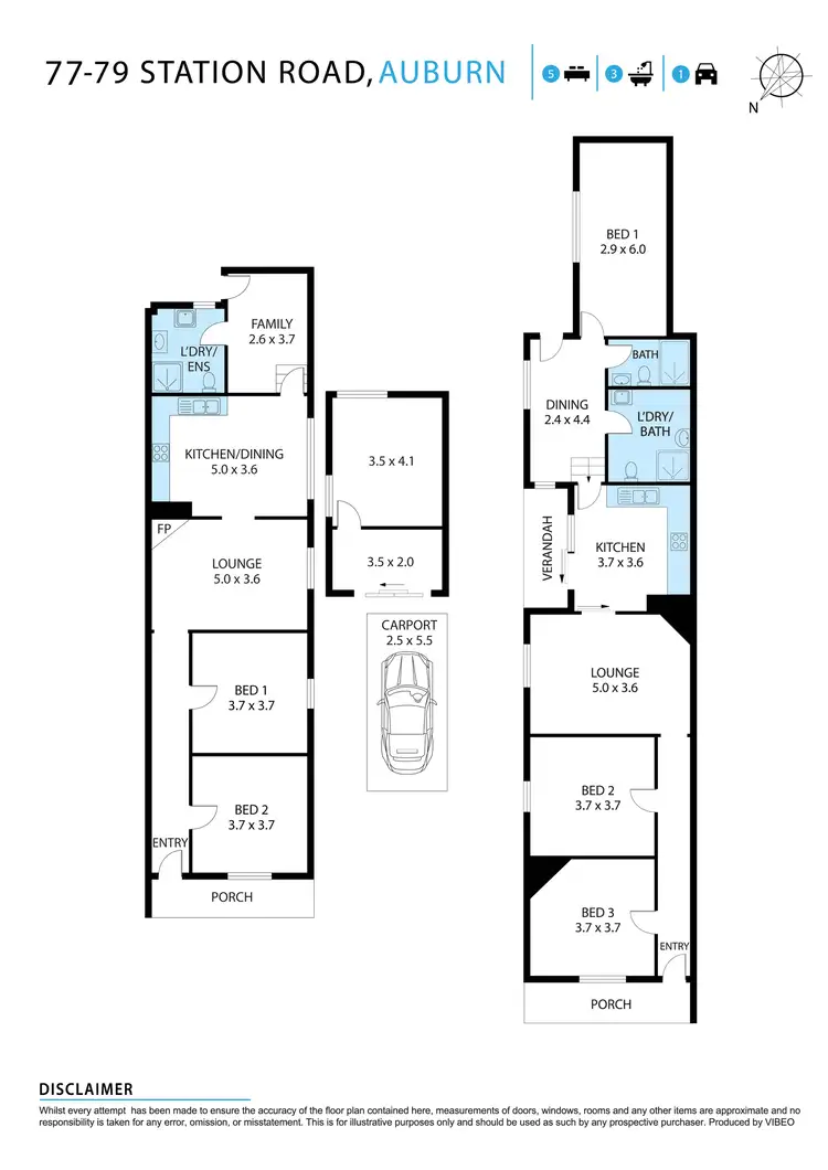 Floorplan of Homely house listing, 77 and 79 Station Road, Auburn NSW 2144