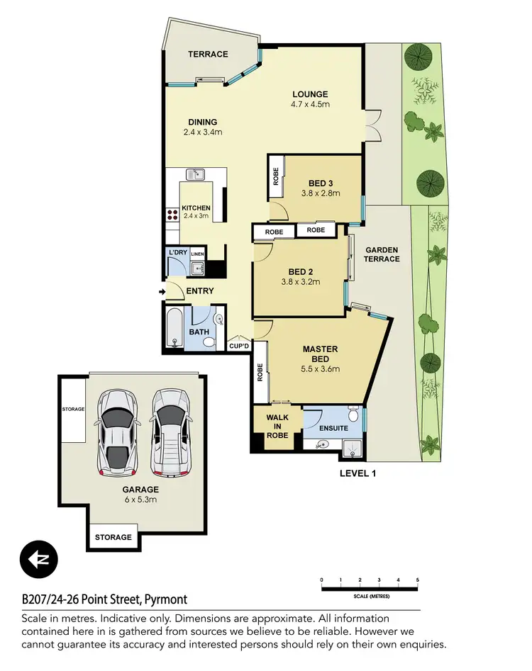 Floorplan of Homely apartment listing, B207/24-26 Point Street, Pyrmont NSW 2009