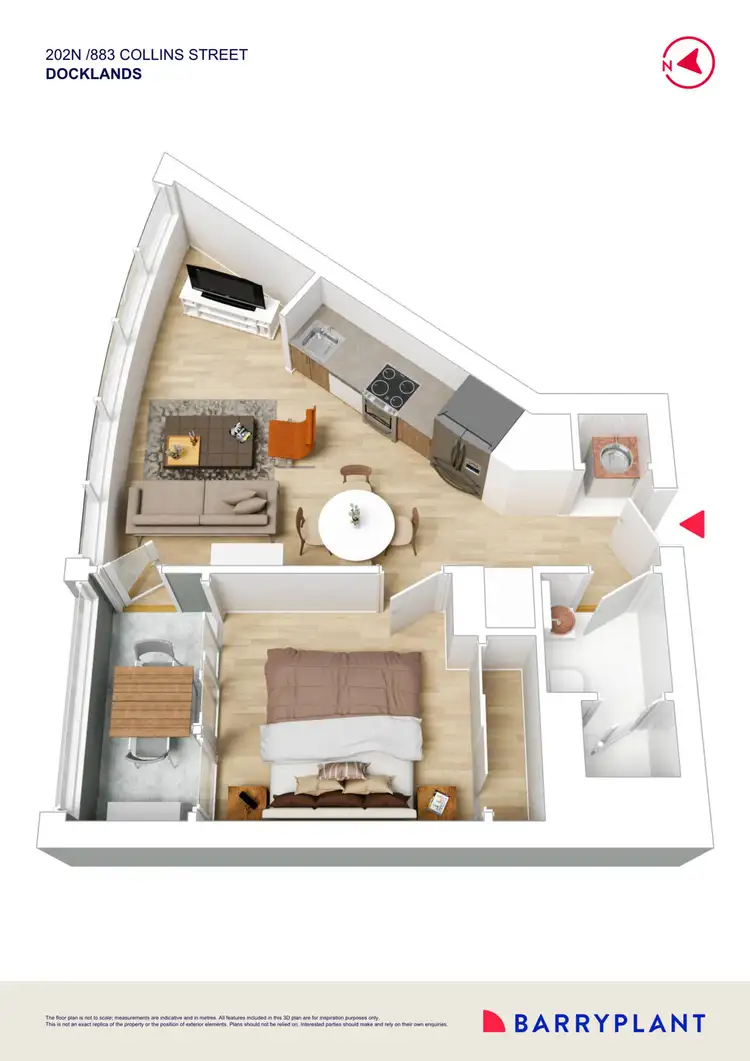 Floorplan of Homely apartment listing, 202N/883 Collins Street, Docklands VIC 3008