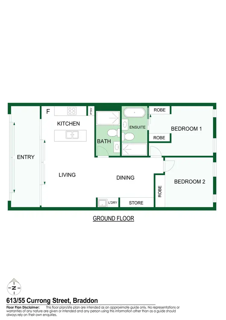 Floorplan of Homely apartment listing, 613/55 Currong Street, Braddon ACT 2612