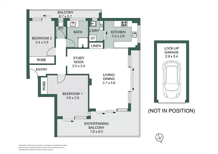Floorplan of Homely apartment listing, 16/53 Oaks Avenue, Dee Why NSW 2099