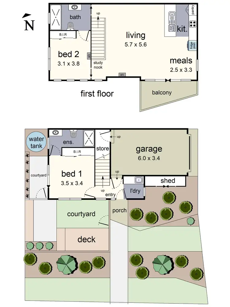 Floorplan of Homely townhouse listing, 12 Kerr Street, Lilydale VIC 3140
