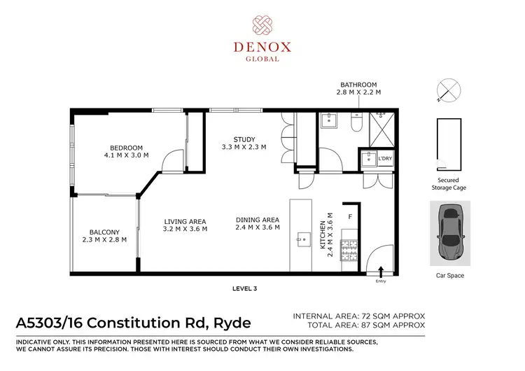 Floorplan of Homely apartment listing, A303/16 Constitution Road, Ryde NSW 2112