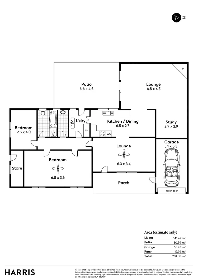 Floorplan of Homely house listing, 61 Sparks Terrace, Rostrevor SA 5073