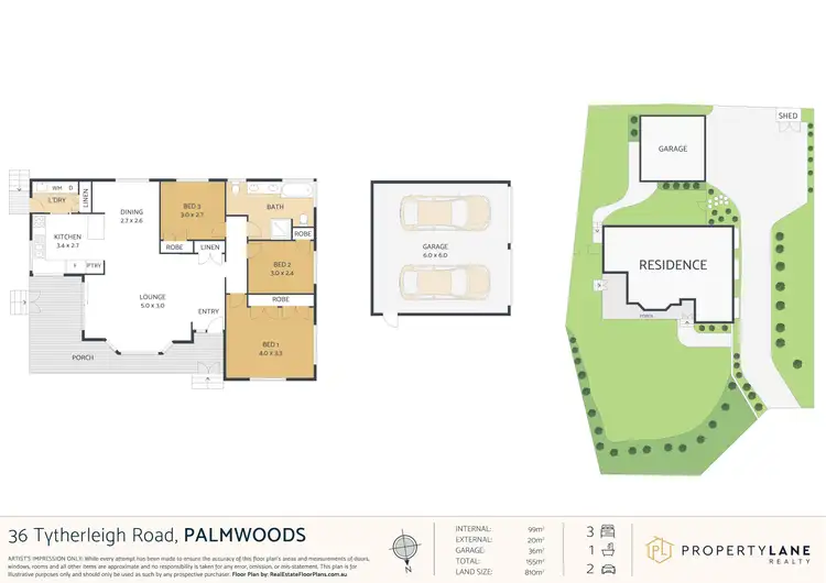 Floorplan of Homely house listing, 36 Tytherleigh Road, Palmwoods QLD 4555