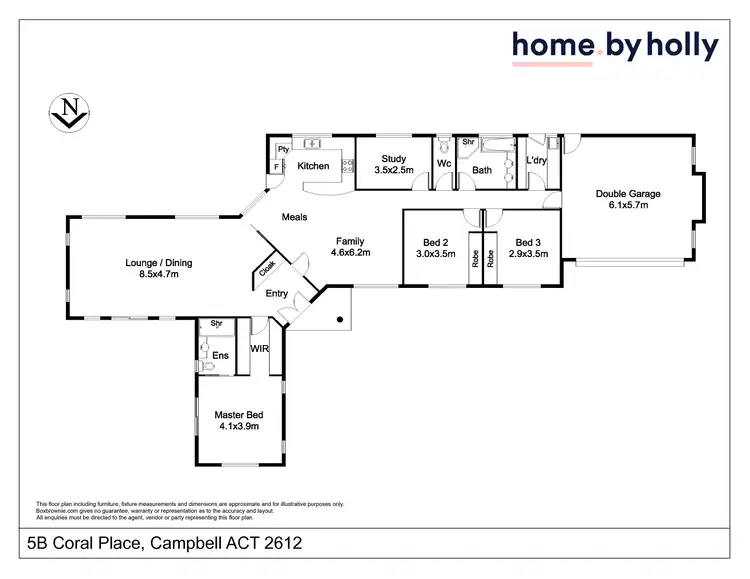 Floorplan of Homely house listing, 5B Coral Place, Campbell ACT 2612