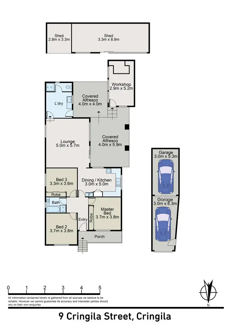 Floorplan of Homely house listing, 9 Cringila Street, Cringila NSW 2502