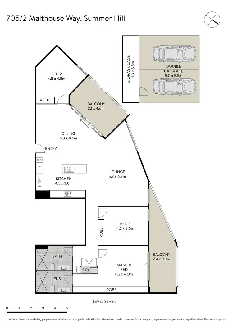Floorplan of Homely apartment listing, 705/2 Malthouse Way, Summer Hill NSW 2130