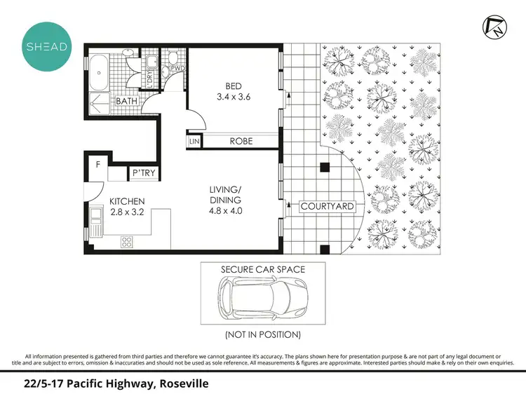 Floorplan of Homely apartment listing, 22/5-17 Pacific Highway, Roseville NSW 2069