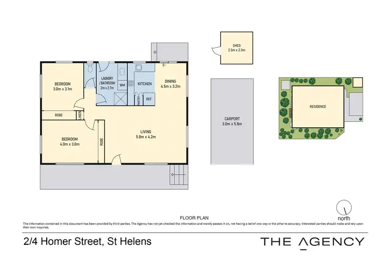 Floorplan of Homely unit listing, 2/4 Homer Street Street, St Helens TAS 7216