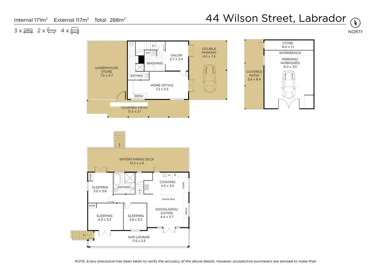 Floorplan of Homely house listing, 44 Wilson Street, Labrador QLD 4215