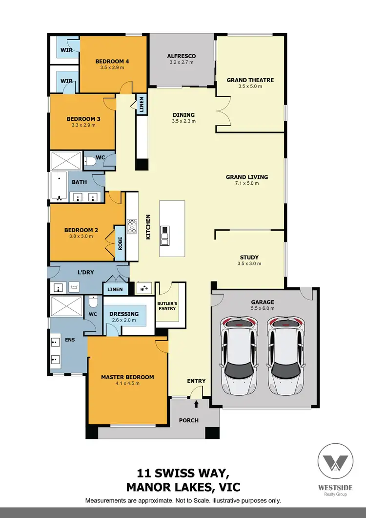 Floorplan of Homely house listing, 11 Swiss Way, Manor Lakes VIC 3024