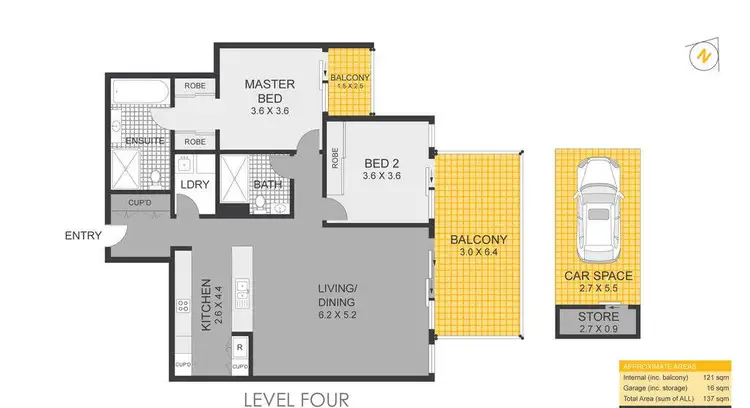 Floorplan of Homely apartment listing, 48/1 Rosewater Circuit, Breakfast Point NSW 2137