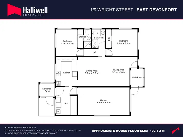 Floorplan of Homely unit listing, 1/9 Wright Street, East Devonport TAS 7310