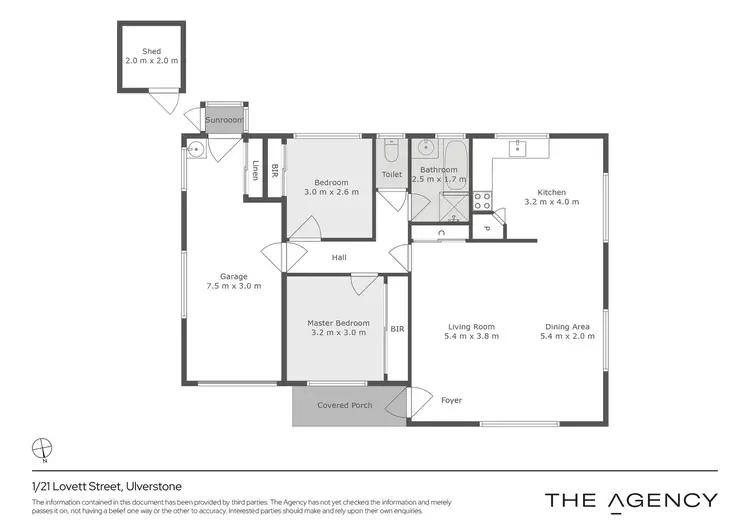 Floorplan of Homely unit listing, 1/21 Lovett Street, Ulverstone TAS 7315