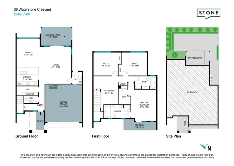 Floorplan of Homely townhouse listing, 36 Waterstone Crescent, Bella Vista NSW 2153