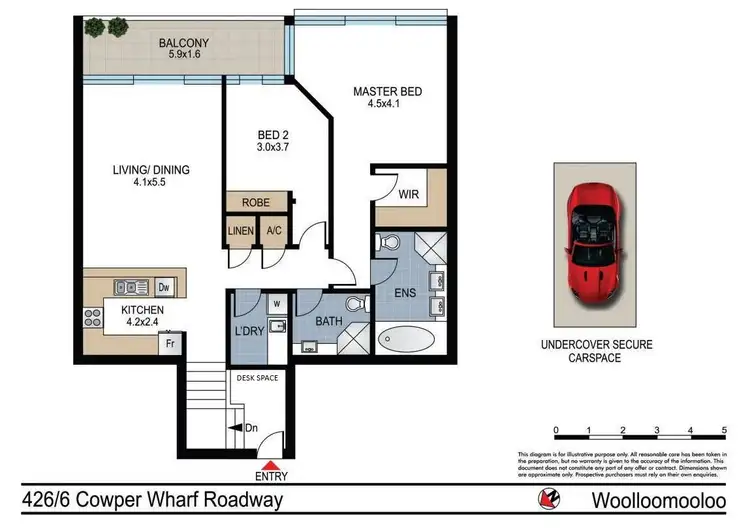 Floorplan of Homely apartment listing, 426/6 Cowper Wharf Roadway, Woolloomooloo NSW 2011
