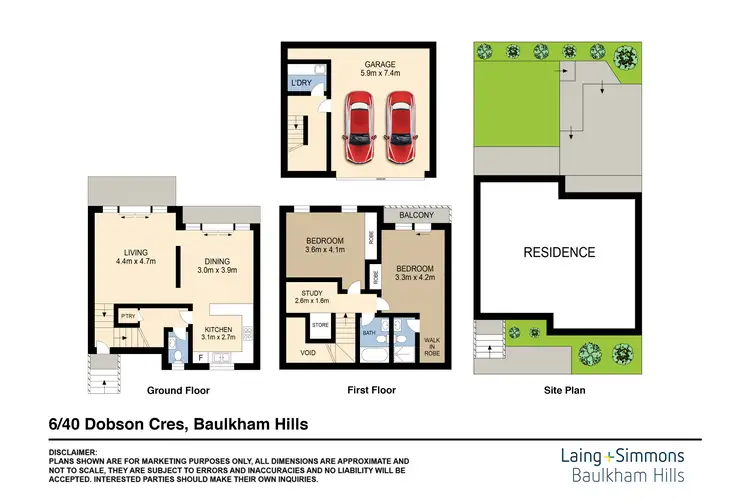 Floorplan of Homely townhouse listing, 6/40 Dobson Crescent, Baulkham Hills NSW 2153