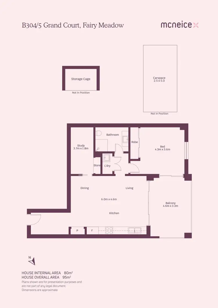Floorplan of Homely apartment listing, B304/5 Grand Court, Fairy Meadow NSW 2519