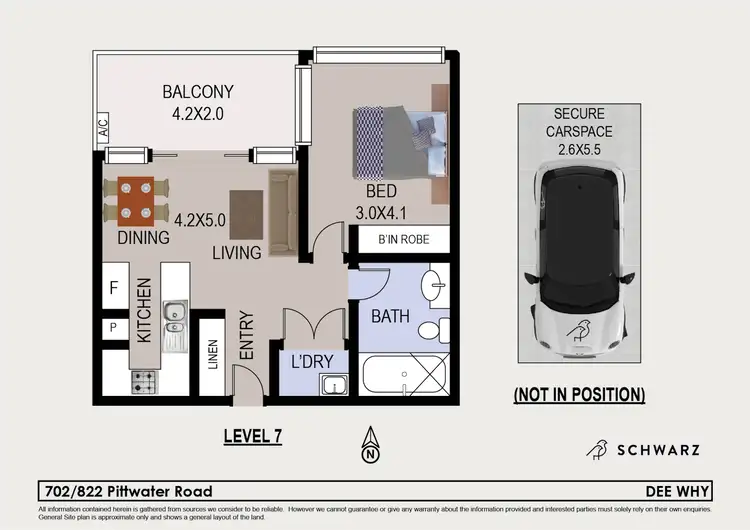 Floorplan of Homely apartment listing, 702/822 Pittwater Road, Dee Why NSW 2099