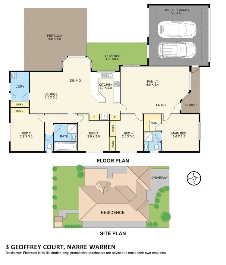 Floorplan of Homely house listing, 3 Geoffrey Court, Narre Warren VIC 3805